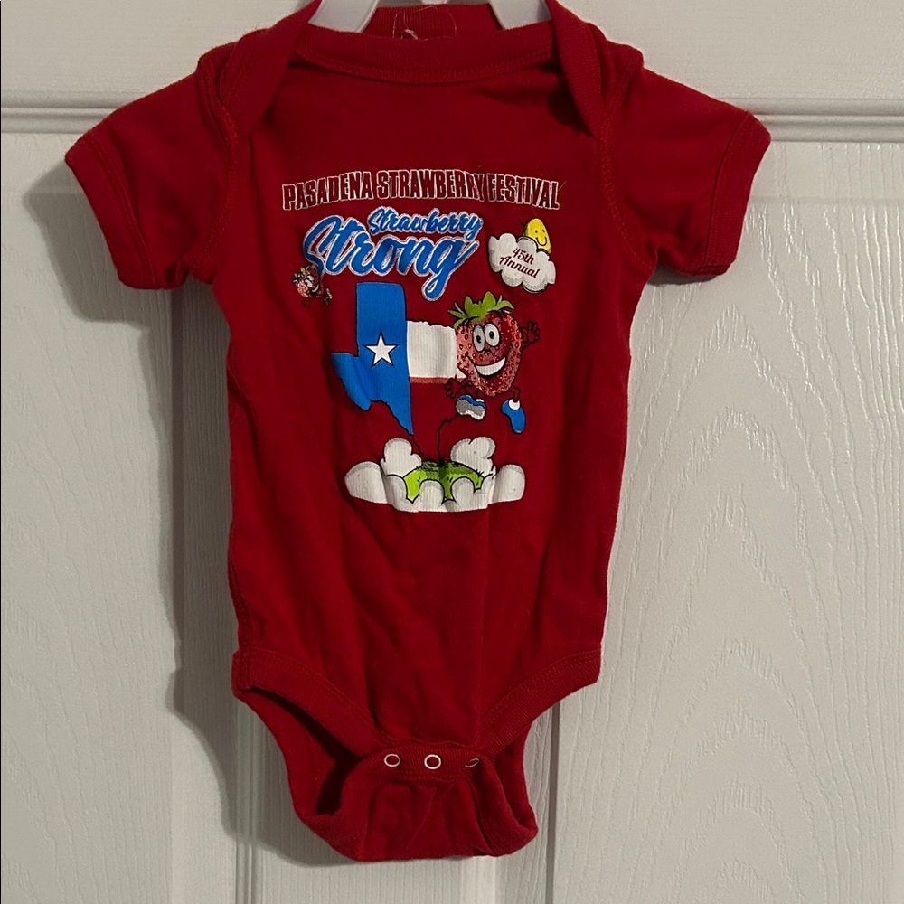 Pasadena Strawberry Festival Red Baby Bodysuit